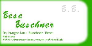 bese buschner business card